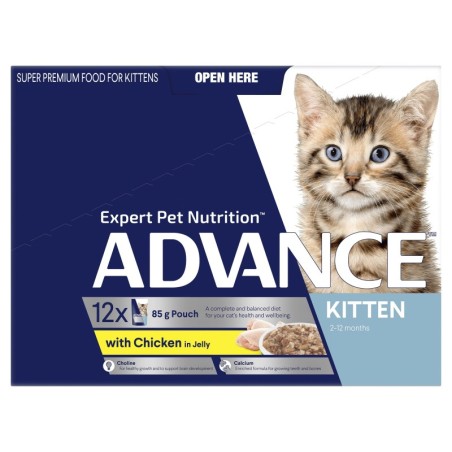 Advance Kitten Wet Cat Food Chicken in Jelly