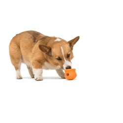 West Paw Toppl Treat Dispensing Wobbling Dog Toy & Food Bowl Orange