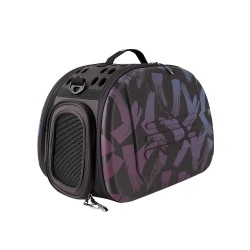 Ibiyaya Collapsible Vented Travelling Pet Carrier for Cats & Dogs - Stardust