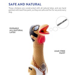 Charming Pet Squawkers Extreme Squeaker Latex Dog Toy - Earl - Large