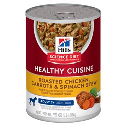 Hill's Science Diet Adult 7+ Health Cuisine Roasted Chicken, Carrots & Spinach Stew Canned Dog Food