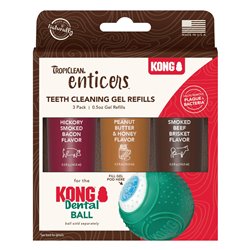 Tropiclean Enticers Teeth Cleaning Gel Refills for Kong Dental Ball