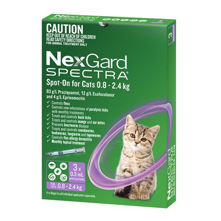 NexGard SPECTRA for Cats 0.8-2.4kg Purple