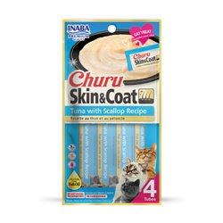 Inaba Churu Skin & Coat Tuna with Scallop Recipe 4pk