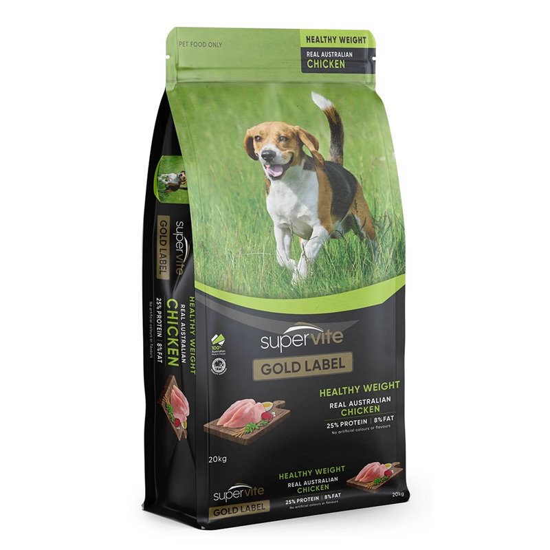 Super Vite Gold Label Adult Healthy Weight Chicken Dry Dog Food
