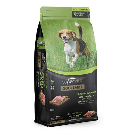 Super Vite Gold Label Adult Healthy Weight Chicken Dry Dog Food