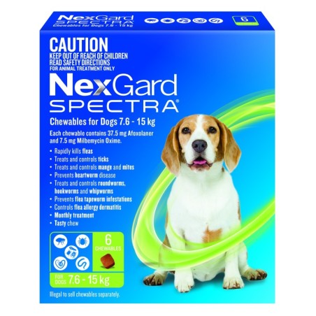 NexGard SPECTRA for Dogs 7.6 - 15kg GREEN