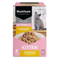Black Hawk Original Kitten Chicken with Gravy Cat Food