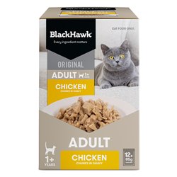Black Hawk Original Adult Chicken in Gravy Cat Food