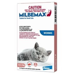 Milbemax Cat All Wormer 0.5-2KG 2Tabs