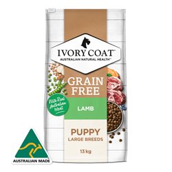 Ivory Coat Grain Free Large Breed Dry Puppy Food Lamb