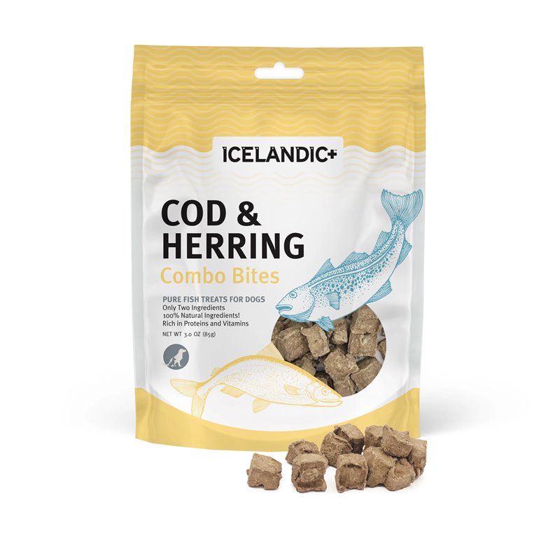 Icelandic+ Cod & Herring Combo Bites Dog Treats 99g