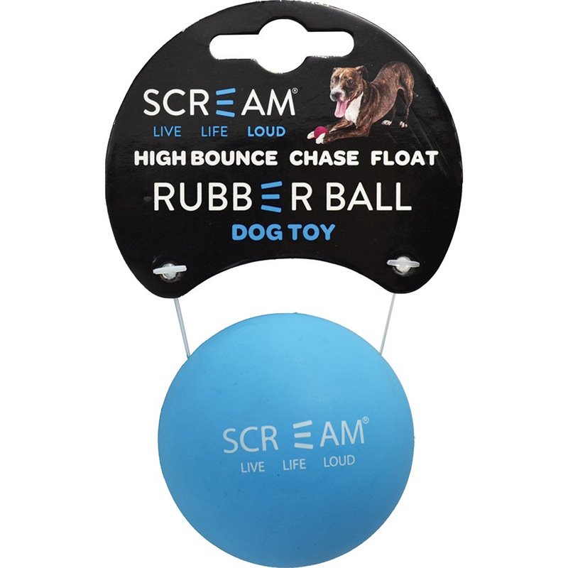 Scream Rubber Ball Dog Toy Float & Bounce