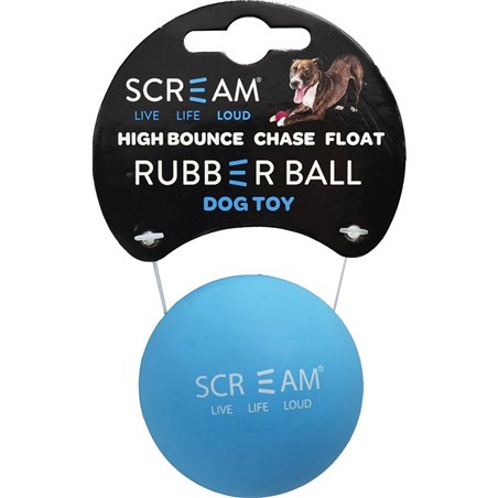 Scream Rubber Ball Dog Toy Float & Bounce