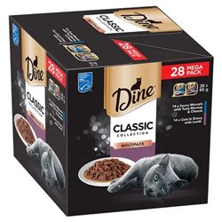 Dine Multipack Classic Collection Lamb Gravy & Tuna Morney Topped with Cheese 28 x 85g