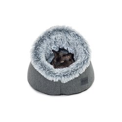 Superior Pet Goods Calming Pet Dome Dove Grey Faux Fur