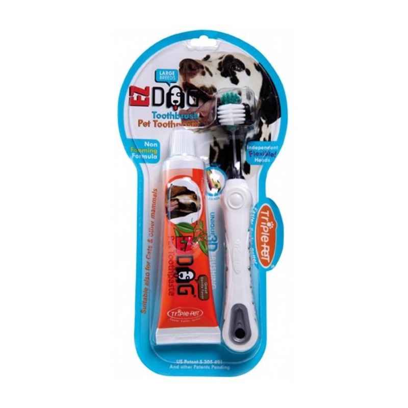 Ezdog Tooth Brush & Paste for Large Breed
