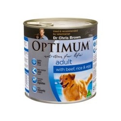 Optimum Dog Beef, Rice & Egg Cans