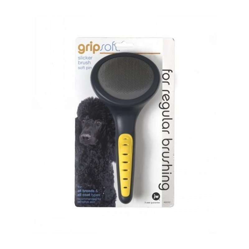 GripSoft Slicker Brush with Soft Pins