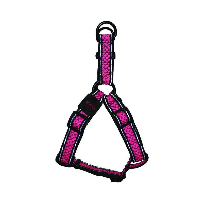 Scream Reflective Step In Harness (Loud Pink)