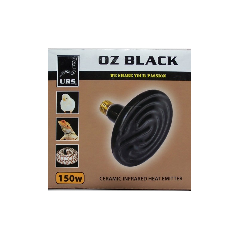 URS OZ Black Ceramic Heat Globe 150W