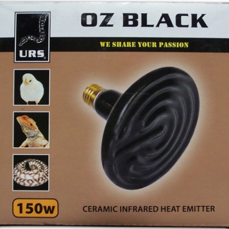 URS OZ Black Ceramic Heat Globe 150W