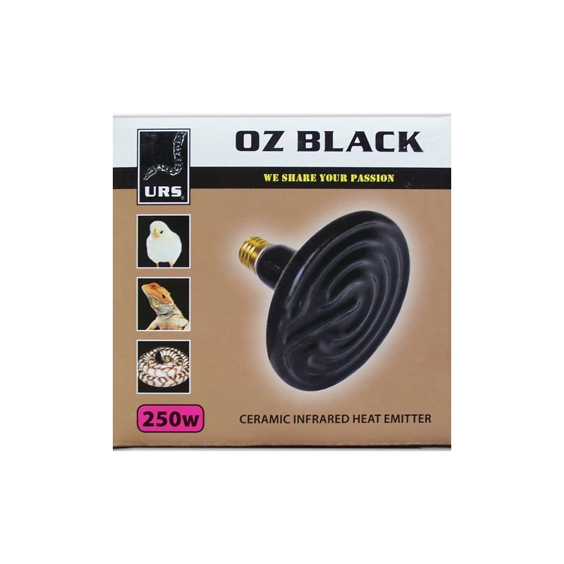 URS OZ Black Ceramic Heat Globe 250W