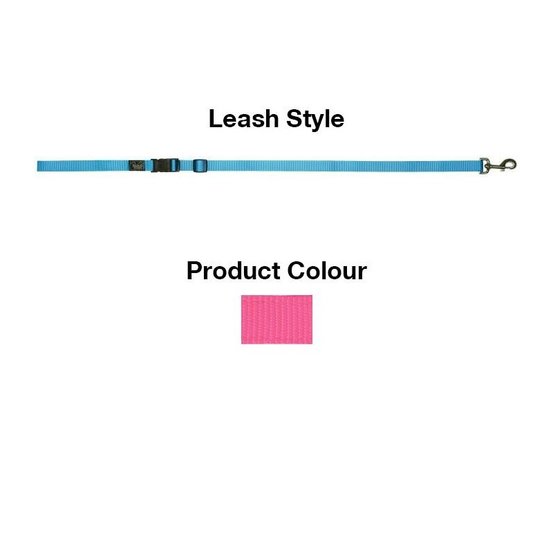 Prestige 3/8" Adjustable Leash 3' to 5'6" Hot Pink
