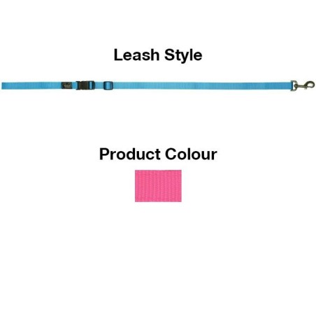 Prestige 3/8" Adjustable Leash 3' to 5'6" Hot Pink