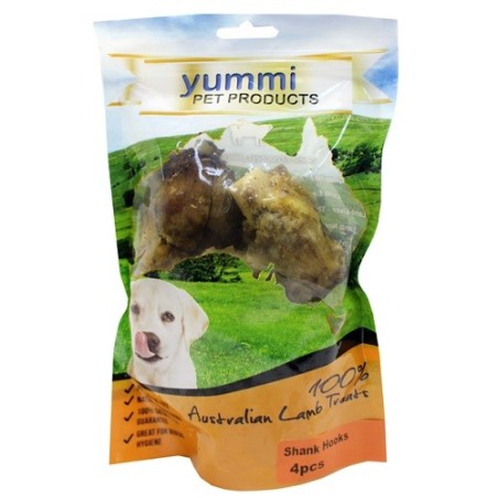 Yummi Lamb Shank Hooks 4 Pc Dog Treat