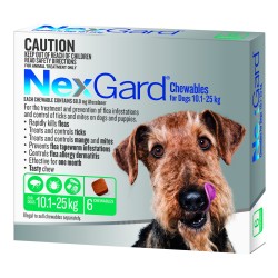 NexGard for Medium Dogs 10.1-25kg Green