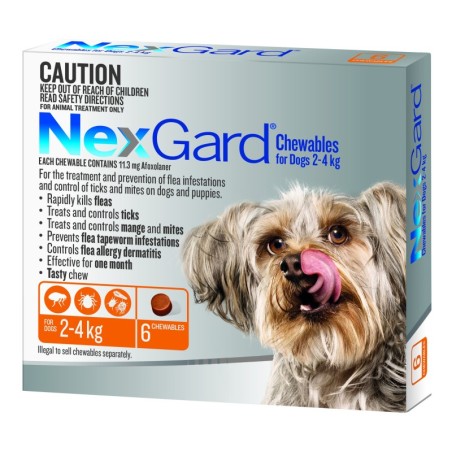 NexGard for Very Small Dogs 2-4kg Orange