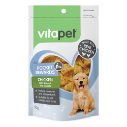 Vitapet Pocket Reward Puppy Treats - Chicken With Spinach & Carrot