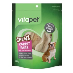Vitapet Rabbit Ears With Chicken Paste 220g