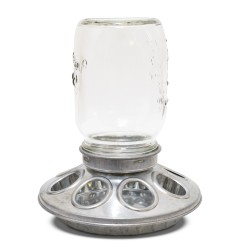 Feeder Galvanised Base with Glass Mason Jar Top 1kg