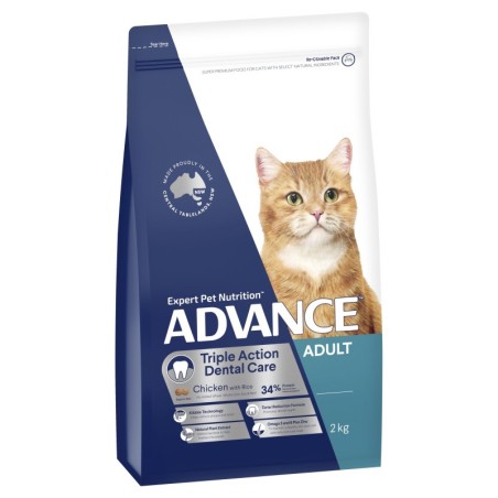 Advance Adult Triple Action Dental Care Chicken With Rice Dry Cat Food