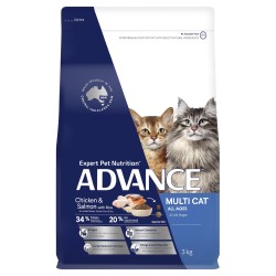 Advance Multi Cat Chicken & Salmon with Rice Dry Cat Food