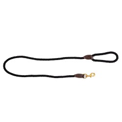 Mog & Bone Leather Brass Rope Lead Navy (1.2m)
