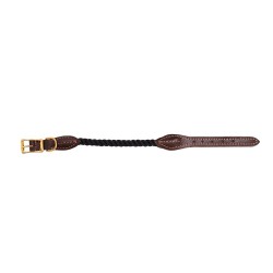 Mog & Bone Leather Brass Rope Collar Navy