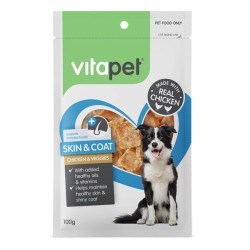 VitaPet Function Skin & Coat Chicken & Veggies Dog Treats 100g