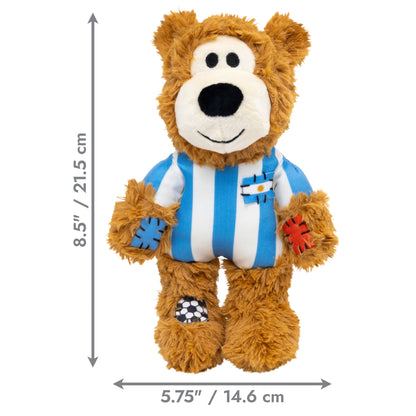 KONG Wild Knots Soccer Teddy Argentina Medium Limited Edition