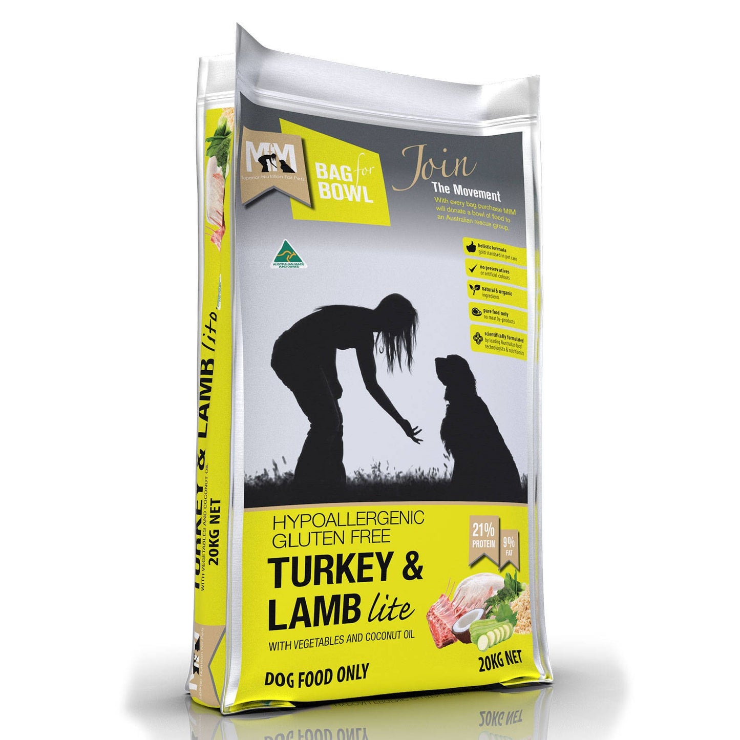 Meals For Mutts Turkey & Lamb Lite with Vegetables & Coconut Oil Dry Dog Food