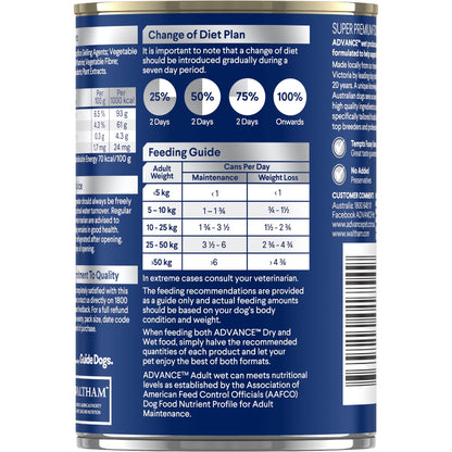 ADVANCE Healthy Weight Wet Dog Food Chicken with Rice