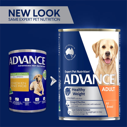 ADVANCE Healthy Weight Wet Dog Food Chicken with Rice