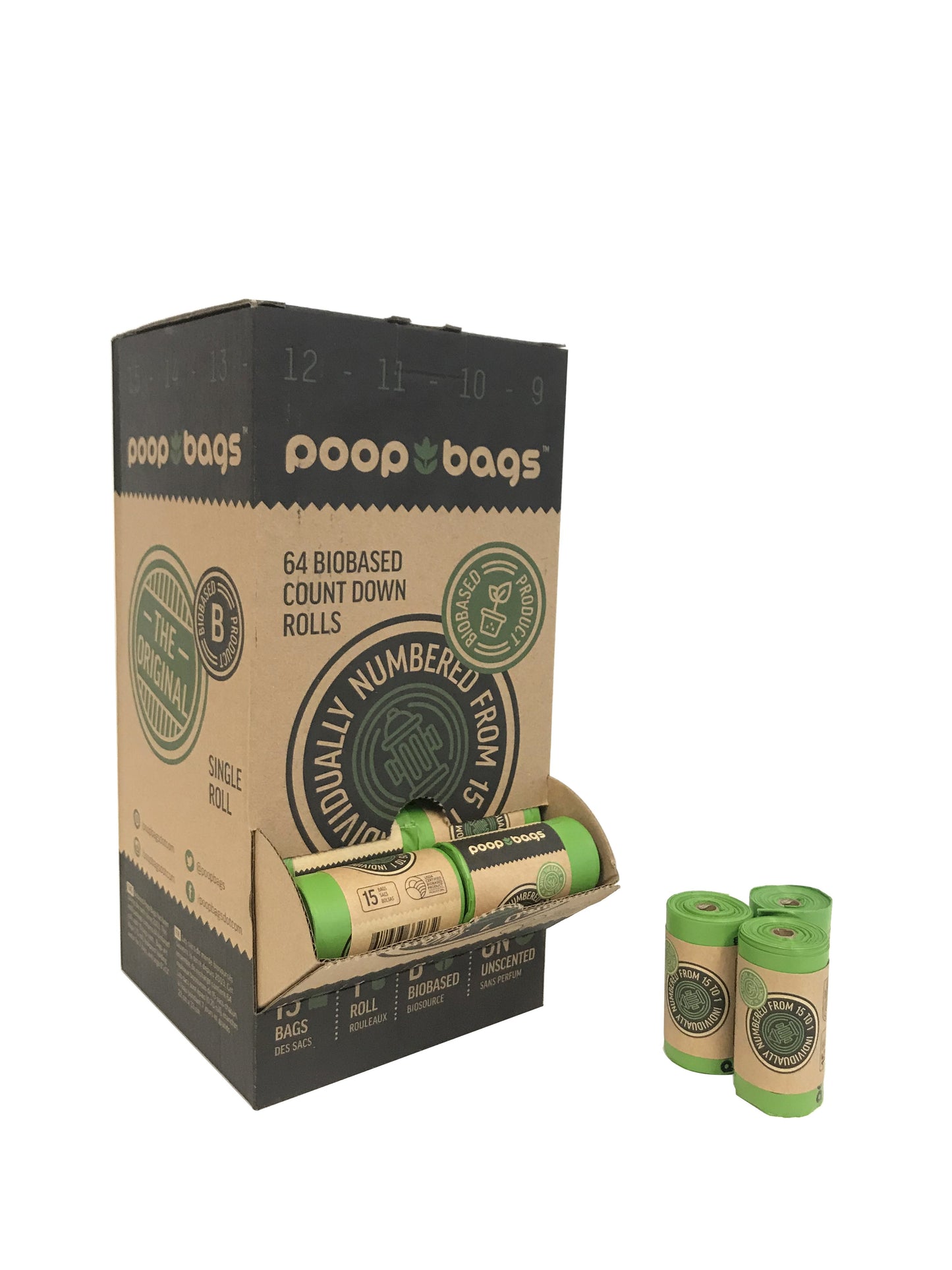 Poop Bags 15 Single Countdown Roll
