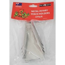 Metal Aviary Perch Holders Pack of 4