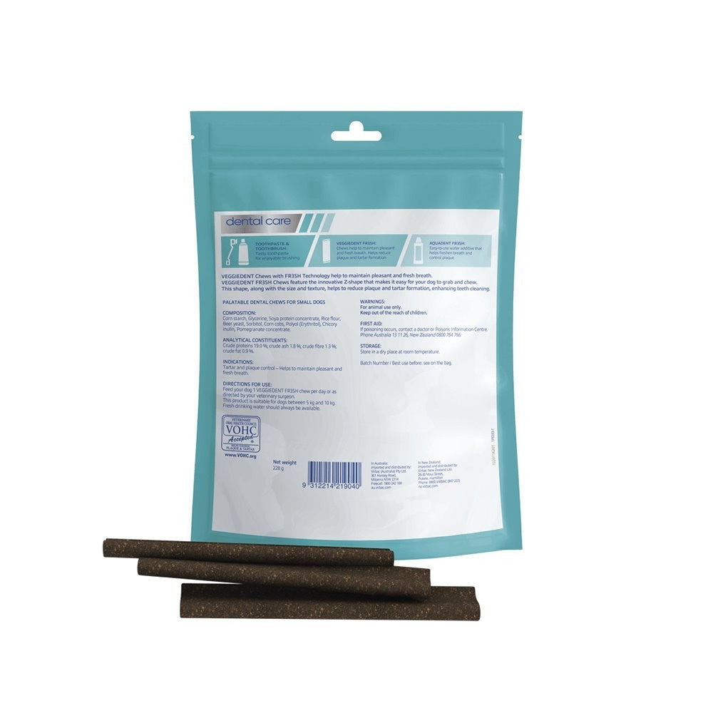 Virbac Veggiedent Fr3sh Small Chews (15pk)