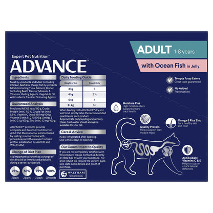 Advance Adult Wet Cat Food Ocean Fish In Jelly
