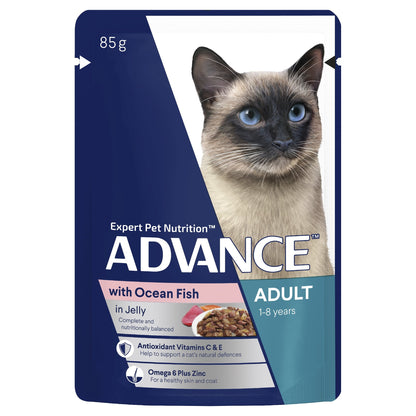 Advance Adult Wet Cat Food Ocean Fish In Jelly