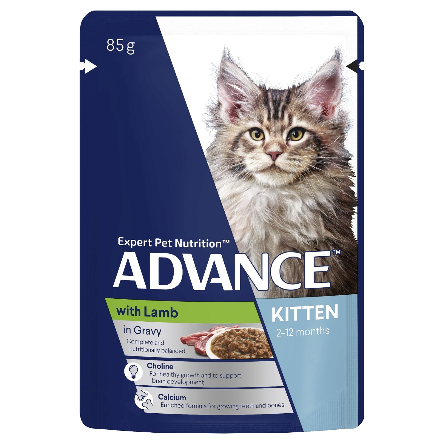 Advance Kitten Wet Cat Food Lamb In Gravy